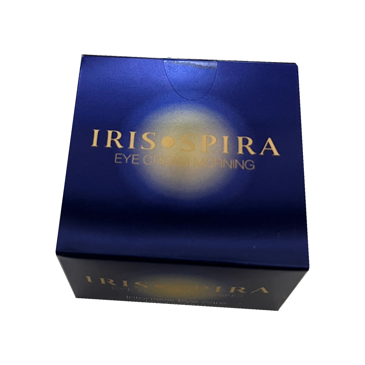 IRIS・SPIRA アイクリーム モーニング ミニサイズ 10g ― 箱のロゴ面